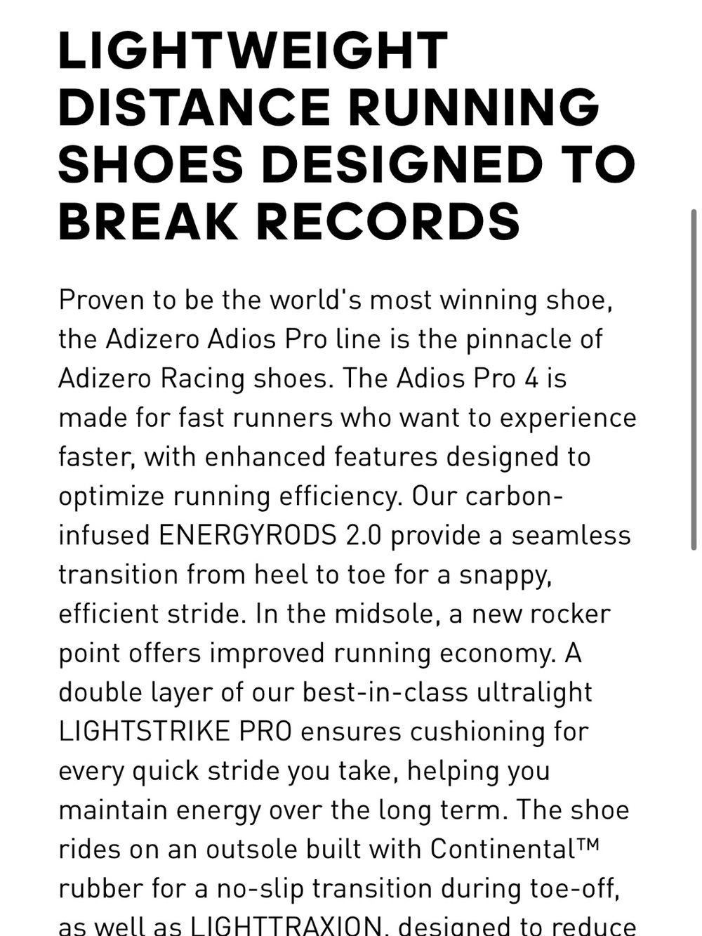 Adidas Adizero Adios Pro 4 Men's - Picture 14 of 15